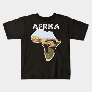 African Wildlife Continent Elephant Tussle Kids T-Shirt